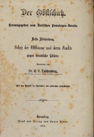 Der Obstschutz, I