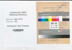 Entnazifizierung Karl Theodor Dornbusch , geb. 07.07.1911 (Kaufmann)