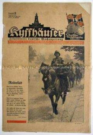 Militaristische Wochenzeitung "Kyffhäuser" u.a. zum 5. Deutschen Reichskriegertag