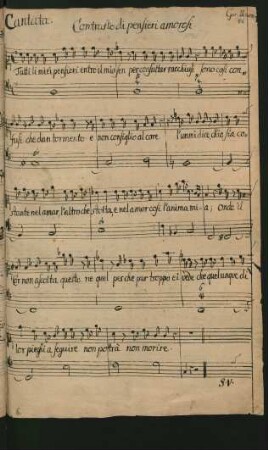 Contrasto di pensieri amorosi; S, b; LinB deest