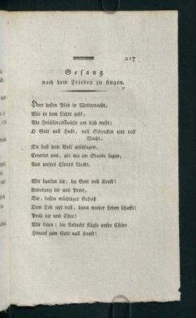 217-219, Gesang nach dem Frieden singen