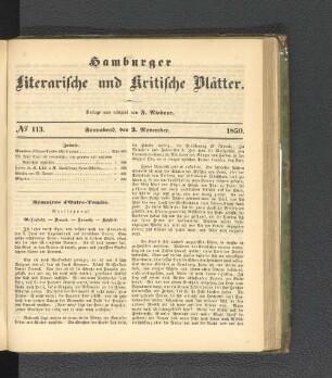 No. 113. 2. November 1850