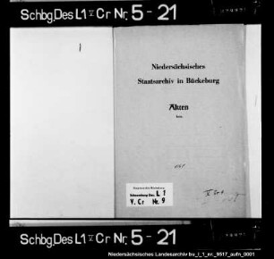 Anlegung eines Schloßgartens zu Bückeburg