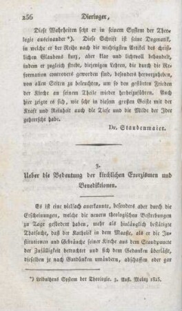 256-280 Ueber die Bedeutung der kirchlichen Exiorcismen und Benediktionen