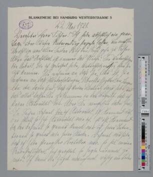 Brief an Samuel Fischer