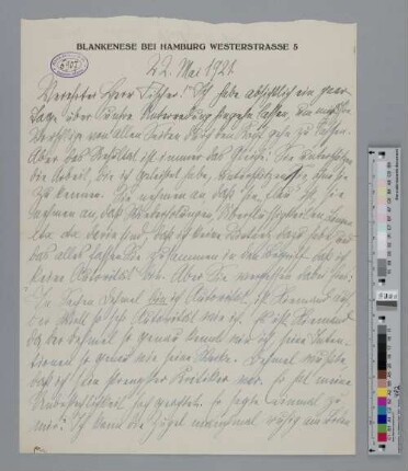 Brief an Samuel Fischer