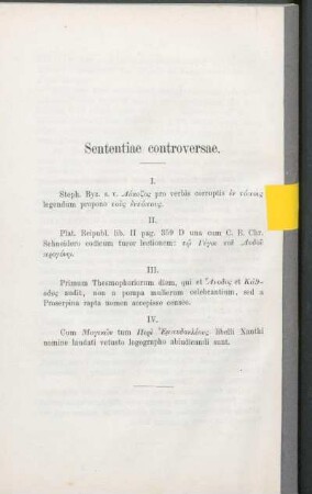 Sententiae controversae.