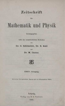 35: Zeitschrift für Mathematik und Physik