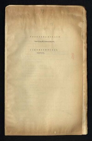 1927/28: Jahresbericht ... - 1927/28