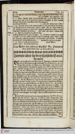 [Die Epistel Sanct. Joannis]