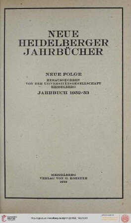 N.F.: Neue Heidelberger Jahrbücher