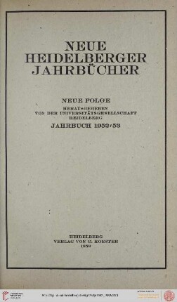 N.F.: Neue Heidelberger Jahrbücher