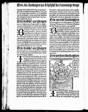 Des iiii. sondages na d' hilghe[n] dre konninge dage