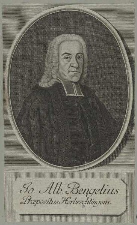 Bildnis des Jo. Alb. Bengelius
