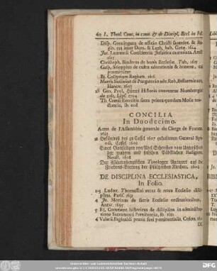 [V.] De Disciplina Ecclesiastica.