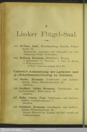 F. Linker Flügel-Saal