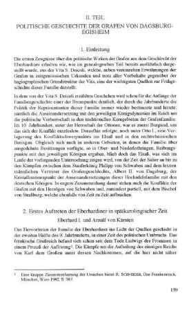 2. Erstes Auftreten der Eberhardiner in spätkarolingischer Zeit
