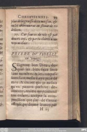 Priere Du Fidelle en voyage.