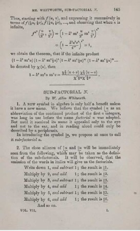 Sub-factorial N.