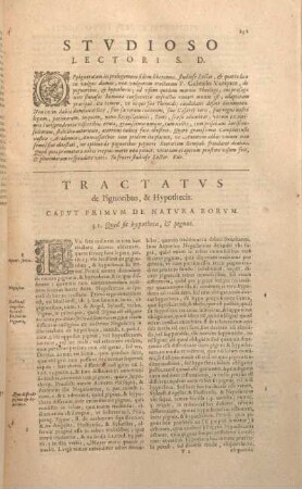Tractatvs de Pignoribus, & Hypothecis.