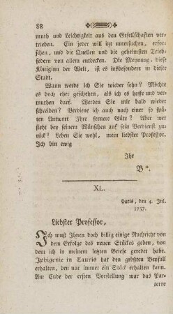 XL. Paris, den 4. Jul. 1757