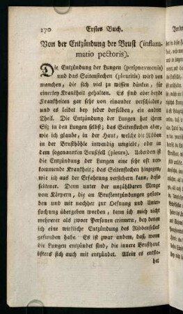 170-194, Von der Entzündung der Brust (inflammatio pectoris)