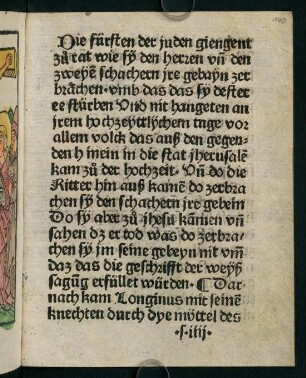 140r-145r, Die fürsten der juden giengent zu rat wie sy den herren und den zweye schachern ire gebayn zerbraechen...