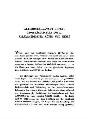 Allerdurchlauchtigster, grossmächtigster König, allergnädigster König und Herr!