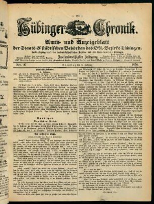 105-124, 8. Februar (Nro. 27) - 13. Februar (Nro. 31)