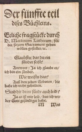 Der fünffte teil dises Büchleins.