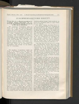 Zusammenfassender Bericht