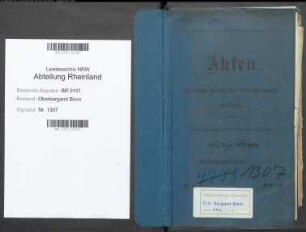 Kraus; Friedrich, Bergassessor; Prüfungs- u. Personalakten Band 1 (Ausarbeitungen)