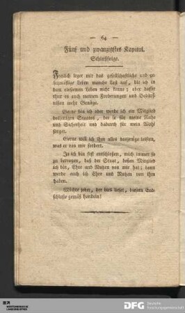 Fünf und zwanzigstes Kapitul.Schußfolge.