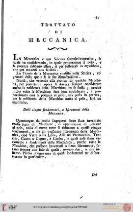 Trattato di Meccanica