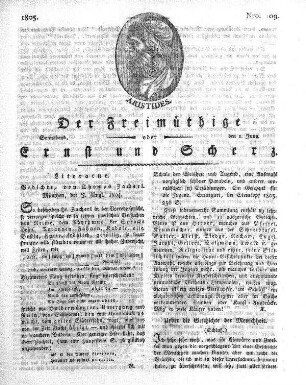 Nro. 109, Sonnabend, den 1. Juny 1805