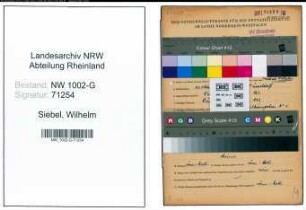 Entnazifizierung Wilhelm Siebel, geb. 23.10.1909 (Automechaniker)