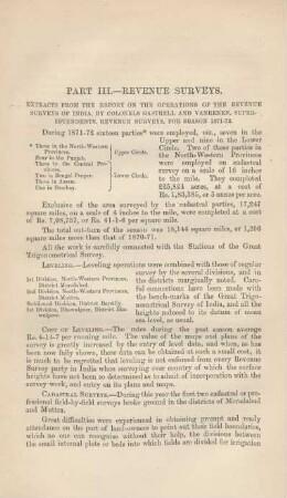 Part III. - Revenue surveys