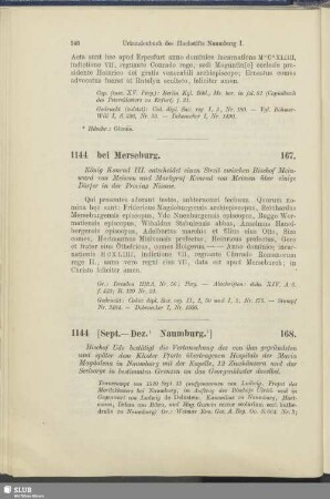 168. 1144, [Sept.-Dez. Naumburg]