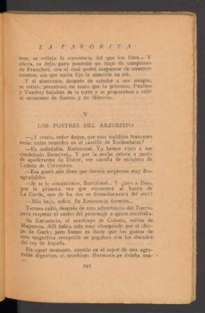 V - Los postres del arzobispo