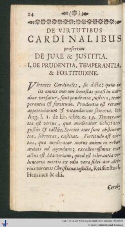 De Virtutibus Cardinalibus