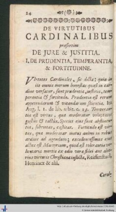 De Virtutibus Cardinalibus