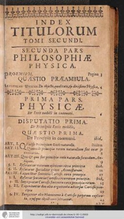 INDEX TITULORUM TOMI SECUNDI.