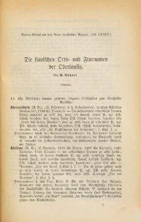 Die slavischen Orts- und Flurnamen der Oberlausitz, 5