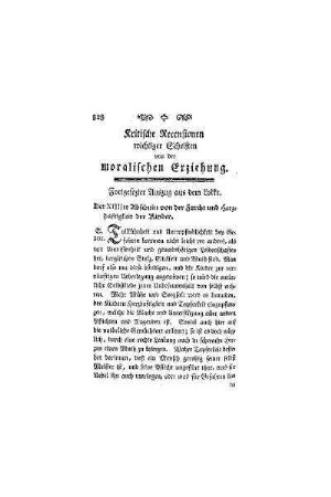 Kritische Recensionen wichtigster Schriften von der moralischen Erziehung