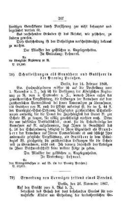Schulleistungen als Grundherr in der Provinz Preußen : [V. Elementarschulwesen]