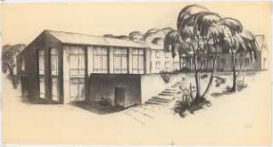 Gemeindehaus Berlin-Britz: Perspektivische Ansicht