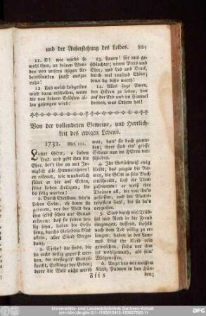 Von der vollendeten Gemeine, und Herrlichkeit des ewigen Lebens.
