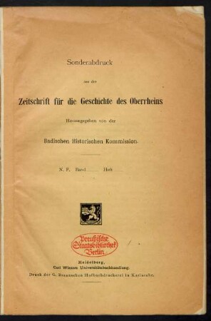 Reuchlins Bibliothek : mit einer Tafel