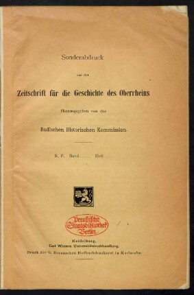 Reuchlins Bibliothek : mit einer Tafel