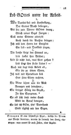 Lob Gottes unter der Arbeit.
